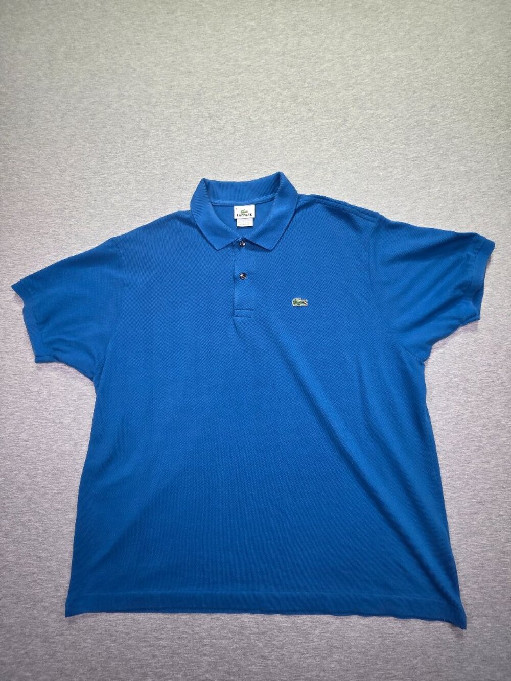 Lacoste Men's Classic Polo Shirt Size 9 / 3XL Royal Blue Short Sleeve Croc Logo
